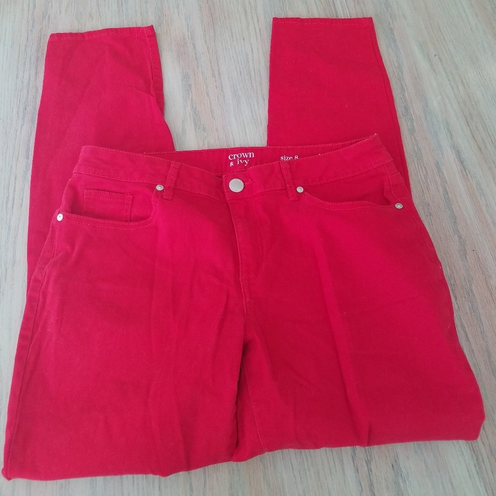 Women's size 8 CROWN & IVY skinny fit pants